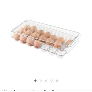 NWOT 21 CT. Egg Holder, Clear Plastic Ct. 3 For $25